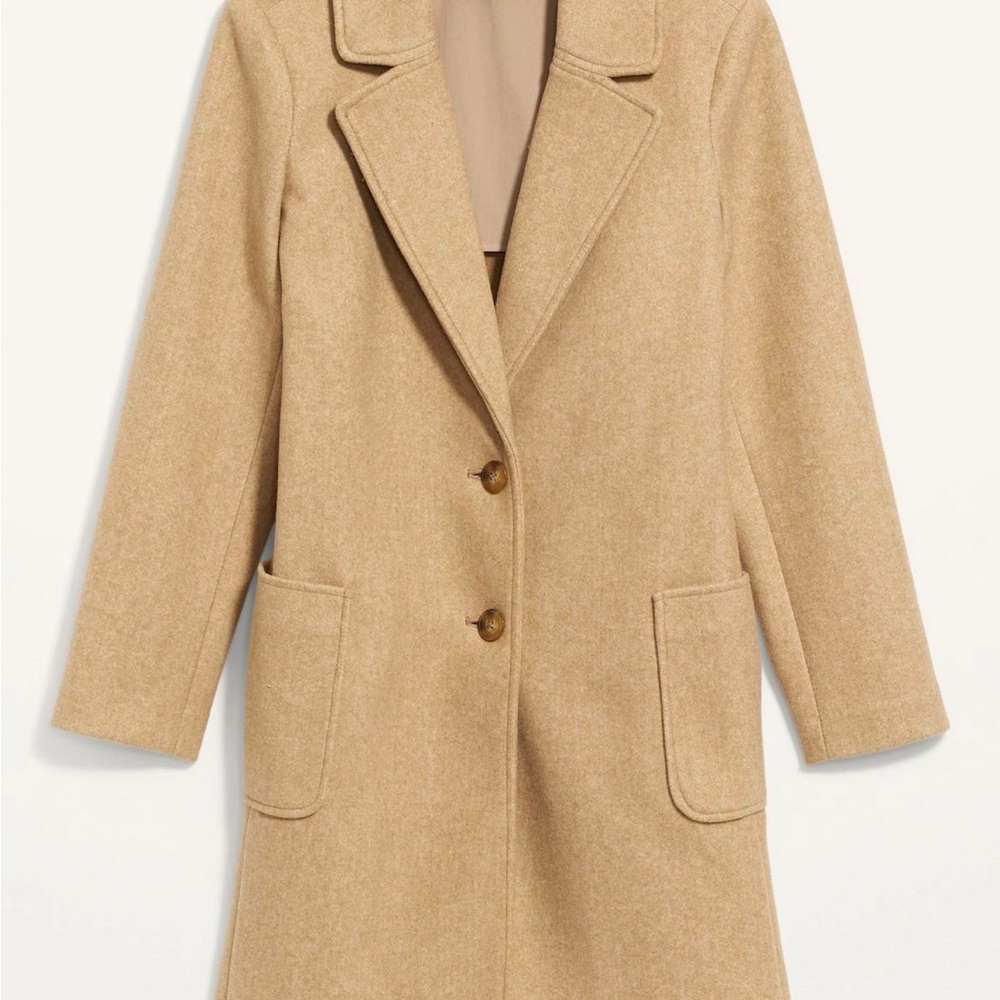 Oversized Soft-Brushed Button-Front Coat for Women